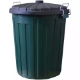 Picture of ITALPLAST GARBAGE BIN WITH LID 55 LITRE GREEN/BLACK