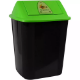 Picture of ITALPLAST SWING TOP WASTE SEPARATION BIN ORGANICS 32 LITRE BLACK/GREEN