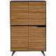 Picture of NOVARA CABINET 4 DOOR 1224 X 425 X 1750MM ZEBRANO TIMBER VENEER
