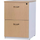 Picture of OXLEY FILING CABINET 2 DRAWER 476 X 550 X 715MM OAK/WHITE