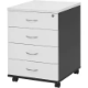 Picture of OXLEY MOBILE PEDESTAL 4-DRAWER LOCKABLE WHITE/IRONSTONE