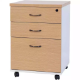 Picture of OXLEY MOBILE PEDESTAL 3-DRAWER LOCKABLE OAK/WHITE