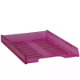 Picture of ITALPLAST SLIMLINE MULTI FIT DOCUMENT TRAY A4 TINTED PINK