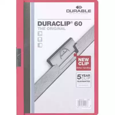 Picture of DURABLE DURACLIP DOCUMENT FILE PORTRAIT 60 SHEET CAPACITY A4 RED