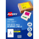 Picture of AVERY 959405 L7168FY HIGH VISIBILITY SHIPPING LABEL LASER 2UP FLUORO YELLOW PACK 10