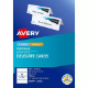 Picture of AVERY 947000 L7423 DELEGATE CARDS LASER EMBOSSED 2UP 210 X 74.25MM 150GSM PACK 25