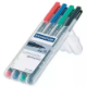 Picture of STAEDTLER 317 LUMOCOLOR PERMANENT MARKER BULLET 1.0MM ASSORTED WALLET 4