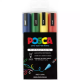 Picture of POSCA PC-5M PAINT MARKER BULLET MEDIUM 2.5MM ASSORTED PACK 4