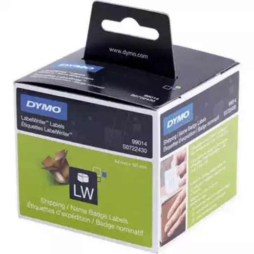 Picture of DYMO 99014 LW SHIPPING LABELS 54 X 101MM WHITE ROLL 220