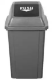 Picture of CLEANLINK RUBBISH BIN WITH SWING LID 60 LITRE GREY