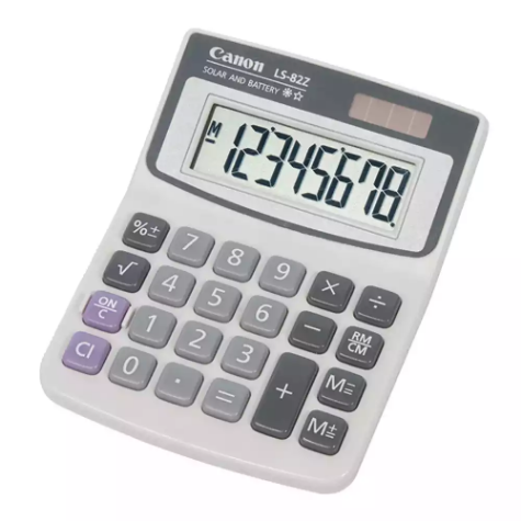 Picture of CANON LS-82ZBL 8 DIGIT DUAL POWER DESKTOP CALCULATOR