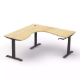 Picture of RAPIDLINE BOOST CRANK CORNER WORKSTATION 1500 X 1500 X 750MM NATURAL OAK TOP AND BLACK SATIN FRAME
