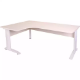 Picture of RAPID SPAN CORNER WORKSTATION TIMBER MODESTY PANEL 1800 X 1200 X 700MM WHITE