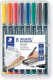 Picture of STAEDTLER 317 LUMOCOLOR PERMANENT MARKER BULLET 1.0MM ASSORTED WALLET 8