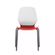 Picture of SYLEX KALEIDO CHAIR 4 LEG NO ARMS WHITE STEEL FRAME RED SEAT