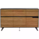 Picture of NOVARA CREDENZA 6 DOOR 1825 X 425 X 1250MM ZEBRANO TIMBER VENEER