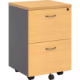 Picture of RAPID WORKER MOBILE PEDESTAL 2-DRAWER LOCKABLE 690 X 465 X 447MM BEECH/IRONSTONE
