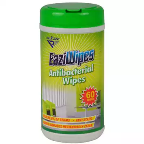 Picture of ITALPLAST EAZIWIPES CLEANING WIPES ANTIBACTERIAL ALCOHOL FREE TUB 60 SHEETS
