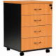 Picture of OXLEY MOBILE PEDESTAL 4-DRAWER LOCKABLE BEECH/IRONSTONE