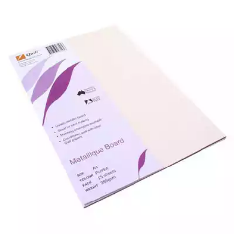 Picture of QUILL METALLIQUE BOARD 285GSM A4 PERIDOT PACK 25