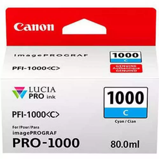 Picture of CANON PFI1000C INK CARTRIDGE CYAN