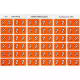 Picture of AVERY 43342 LATERAL FILE LABEL SIDE TAB YEAR CODE 2 25 X 38MM ORANGE PACK 180