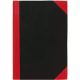 Picture of BLACK AND RED NOTEBOOK CASEBOUND RULED 200 PAGE A4