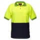 Picture of PORTWEST MP110 TWO TONED MICRO MESH POLO SHIRT YELLOW NAVY 2XL