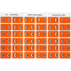Picture of AVERY 43303 LATERAL FILE LABEL SIDE TAB COLOUR CODE C 25 X 38MM ORANGE PACK 180