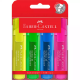 Picture of FABER-CASTELL TEXTLINER ICE HIGHLIGHTER CHISEL ASSORTED WALLET 4