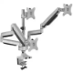 Picture of ERGOVIDA TRIPLE MONITOR ARM GAS SPRING WITH USB / AV PORTS METALLIC GREY