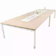 Picture of OBLIQUE HEIGHT ADJUSTABLE BOARDROOM TABLE 3600 X 1600 X 720MM SNOW MAPLE