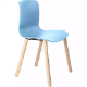 Picture of DAL ACTI CHAIR 4-LEG TIMBER FRAME PALE BLUE POLYPROP SHELL