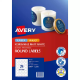 Picture of AVERY 910007 L7129 REMOVABLE BLANK LABELS ROUND LASER/INKJET 24UP MATTE 40MM WHITE PACK 192