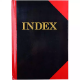 Picture of BLACK AND RED NOTEBOOK CASEBOUND RULED A-Z INDEX 200 PAGE A5 GLOSS COVER