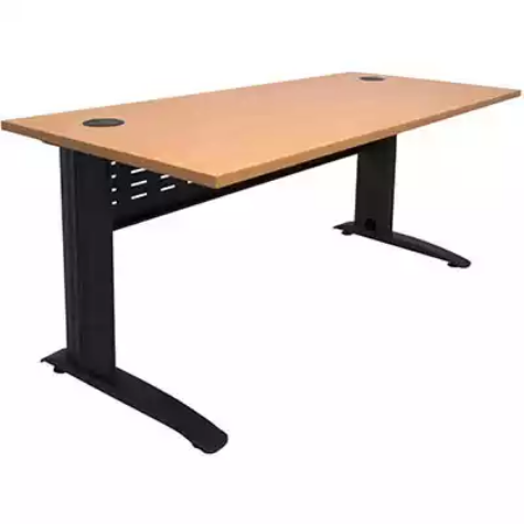 Picture of RAPID SPAN DESK WITH METAL MODESTY PANEL 1200 X 700 X 730MM BEECH/BLACK
