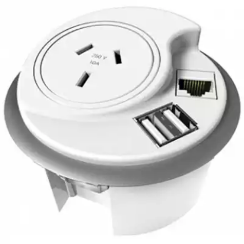 Picture of RAPIDLINE IN DESK MODULE KIT WHITE