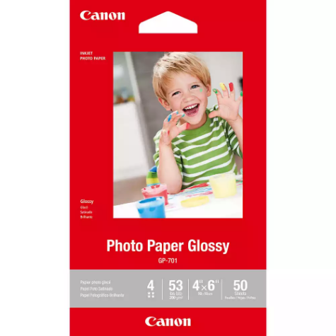Picture of CANON GP-701 GLOSSY PHOTO PAPER 4 X 6 INCH WHITE PACK 50