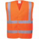 Picture of PORTWEST C470 HI-VIS TWO BAND AND BRACE VEST ORANGE 4XL/5XL