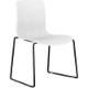Picture of DAL ACTI CHAIR SLED BASE BLACK POWDERCOAT FRAME WHITE SHELL
