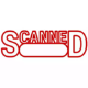 Picture of XSTAMPER CX-BN 1197 PRE-INKED MESSAGE STAMP SCANNED/DATE 42 X 13MM RED