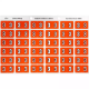 Picture of AVERY 43343 LATERAL FILE LABEL SIDE TAB YEAR CODE 3 25 X 38MM DARK ORANGE PACK 180