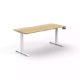 Picture of RAPIDLINE BOOST CRANK SINGLE SIDED WORKSTATION 1200 X 750 X 705MM NATURAL OAK TOP AND WHITE SATIN FRAME