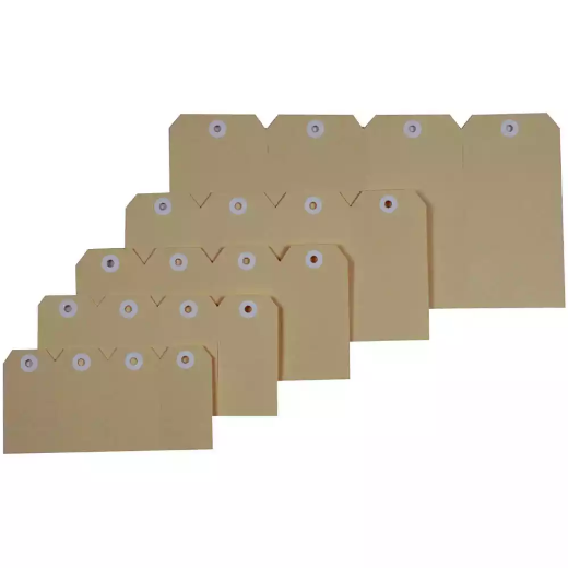 Picture of ESSELTE SHIPPING TAGS SIZE 5 60 X 120MM BUFF BOX 1000