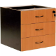 Picture of RAPID WORKER FIXED DESK PEDESTAL 3-DRAWER LOCKABLE 465 X 447 X 454MM BEECH/IRONSTONE