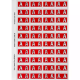 Picture of AVERY 44501 LATERAL FILE LABEL SIDE TAB COLOUR CODE A 25 X 42MM RED PACK 240