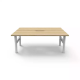 Picture of RAPIDLINE BOOST STATIC DOUBLE SIDED WORKSTATION 1800MM NATURAL OAK TOP / WHITE FRAME