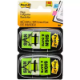 Picture of POST-IT 680-SD2 SIGN HERE AND DATE FLAGS GREEN TWIN PACK 100