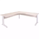 Picture of RAPID SPAN CORNER WORKSTATION TIMBER MODESTY PANEL 1800 X 1800 X 700MM WHITE