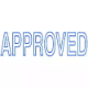 Picture of DESKMATE PRE-INKED MESSAGE STAMP APPROVED BLUE